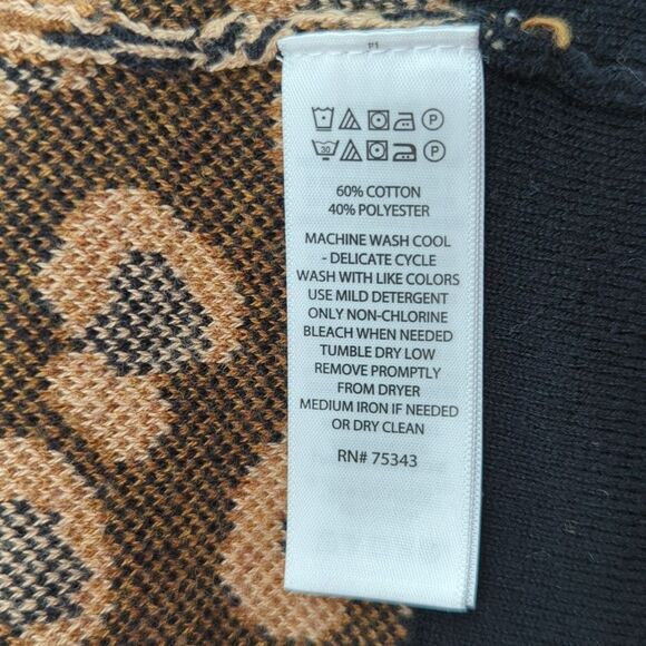 Rachel Zoe Leopard Mock Neck Zip-Up Long Sleeve Cardigan Sweater Size XS - Picture 3 of 5